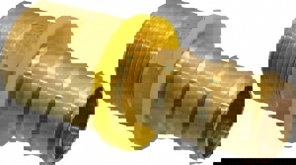 Barbed Push-On Hose Male Connector: 3/4-14 NPT, Brass, 3/4